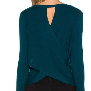 Halston Heritage Cashmere Cross Back Sweater